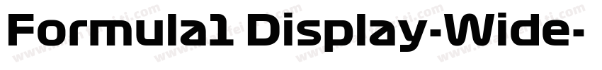 Formula1 Display-Wide字体转换
